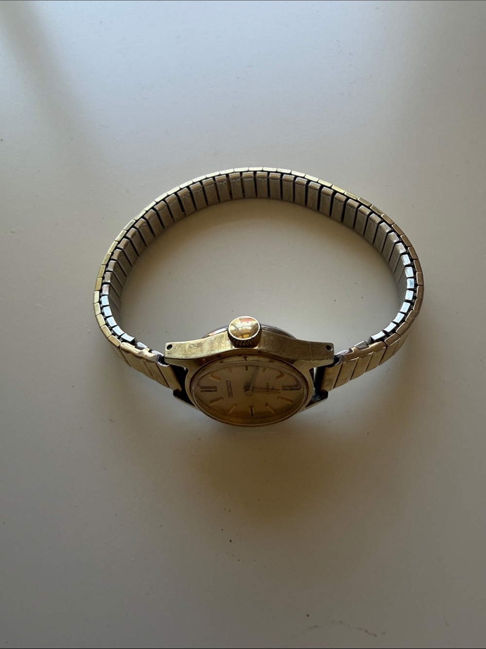 Seiko Two-Tone Gold and Silver Expandable Bracelet Watch